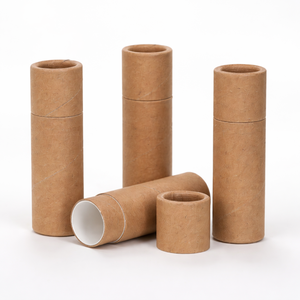 Tubes de baume à lèvres biodégradables en kraft personnalisés, tubes miniatures en carton de 10 mm, emballage de tubes miniatures en papier, tubes à pousser écologiques - Product Image 2