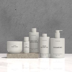 Пустые высококачественные 250 мл 300 мл 500 мл матовые голые серо-КОРИЧНЕВЫЕ БУТЫЛКИ для мытья рук шампунь кондиционер бутылка с насосом - Product Image 5