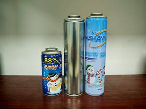 กระป๋องสเปรย์เคลือบดีบุกสำหรับพ่นหิมะพิมพ์ลาย4สีพิมพ์ลาย ISO9001ของขวัญจำลองใช้ติดโลโก้ได้ตามต้องการ - Product Image 4