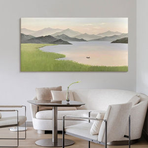 Landscape Painting Hand Painted Oil <b>Art</b> 3D Textured Surface Contemporary Abstract Style For Living Room Sofa Wall Decor - Product Image 3