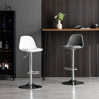 Tabouret de Bar Pivotant Moderne et Simple par Fournisseur Tabouret Haut Réglable en Cuir pour Salle à Manger ou Maison Bars Télésiège