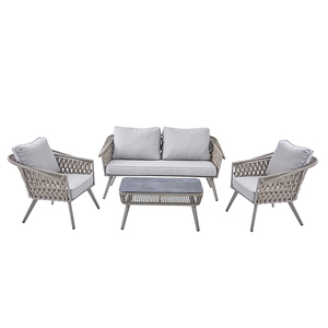 Dos plazas supersuave pequeño individual sentado impermeable Villa Hotel muebles tapicería único sofá al aire libre con <span class=keywords><strong>cojines</strong></span> de la cubierta - Product Image 1