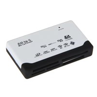 Mini Lector de Tarjetas de Memoria Todo en Uno, Lector de Tarjetas USB 2.0 de 480 Mbps, Lector de Tarjetas TF MS M2 XD CF Micro SD