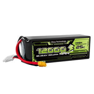 EBUY Power - Batería Recargable de Alta Calidad para Drones UAV, 6s 12s 8s 12000mah 40C, para Helicópteros - Product Image 2