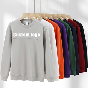 380 GSM 85% cotone 15% poliestere goffrato alta qualità peso massimo Logo personalizzato stampa autunno Unisex girocollo <span class=keywords><strong>felpa</strong></span> - Product Image 1