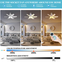 Ventiladores de Techo LED Inteligentes con Control Remoto, Regulación de Sombreado Rítmico RGB, Decorativos, Modernos, con Motor BLDC, los Mejores para Música y Hogar Inteligente