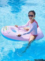 Matelas flottant gonflable en PVC Bravo, pliable, pour piscine, chaise longue flottante pour l'été, la plage et les fêtes aquatiques