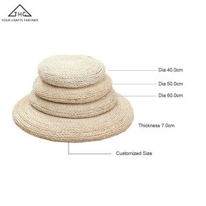 مخصص 2019 اليوغا وسادة وسادة تأمل اليدوية دائرة قشر الذرة القش جديلة حصيرة اليابانية نمط وسادة - Product Image 4