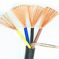 Câble électrique multiconducteur flexible RVV Zr 2,5 mm avec câbles d'alimentation 4, 6, 15, 25 mm à 4 conducteurs, conducteur en cuivre, isolation en PVC