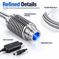 Lampe de soudage laser bleue ZhonNa 3W 450nm à col de cygne flexible, équipement de marquage laser professionnel pour l'alignement des roues et des pneus