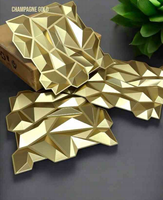 Panneaux décoratifs muraux intérieurs 3D géométriques modernes en PVC personnalisés, carreaux DIY 19,7x19,7 po, ignifuges, insonorisés, garantie 5 ans, pour salon