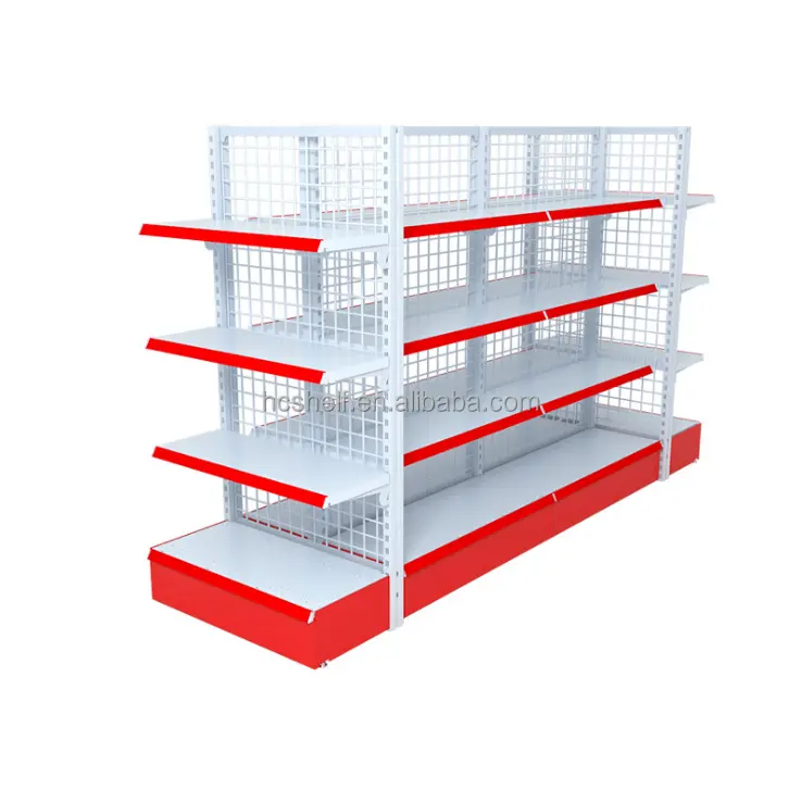 Risamfoshan — présentoir de fils métalliques, usine d'épicerie, étagère de supermarché, panneau de grille minimaliste