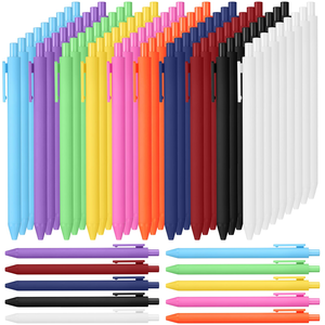 OEM Custom Bulk Plastic Ballpoint Pens Multicolored Rubber Coated Retractable 1.0mm <b>Writing</b> Width Sports Themed Stationery - Product Image 1