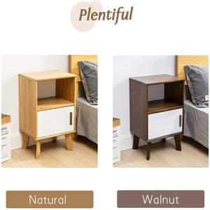 Modern Custom <strong>Bamboo</strong> Nightstand Wholesale <strong>Bedside</strong> <strong>Table</strong> with Drawer for Bedroom Furniture Wood Night Stand for Home Use - Product Image 4