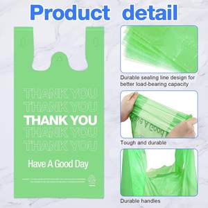 Bolsas de Plástico Biodegradables con Refuerzo Lateral y Asas, Bolsas de Compras Coloridas para Camisetas, Bolsas de Supermercado para Pequeños Negocios y Comercios Minoristas - Product Image 5