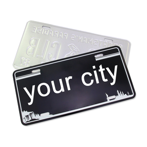 Placa de matrícula en relieve personalizada, chapa de aluminio, placas de matrícula de coche en blanco - Product Image 1