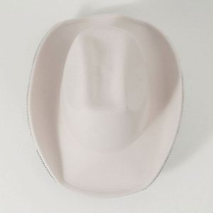 Sombrero de Vaquero de Lujo para Bodas, Fiestas de Mardi Gras, Estilo Occidental y Jazz, con Borlas de Diamantes de Imitación, para Viajes y Uso al Aire Libre - Product Image 2