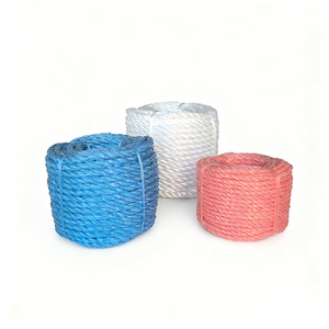 Cordes d'emballage en PP colorées, cordes en polypropylène à film séparé, 3 brins torsadés, cordes de tirage, 4 mm, 6 mm, 8 mm, 10 mm, 12 mm, 14 mm, 16 mm, 18 mm, 20 mm - Product Image 1