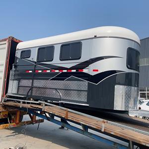 Remorque semi-remorque pour 3 chevaux HERUI avec espace standard pour chevaux, double essieu, frein électrique, capacité de charge de 4 tonnes - Product Image 6