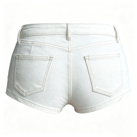 Shorts en jean à ourlet brut pour femme, taille basse, mini-short en jean extensible, look décontracté pour la plage et la ville