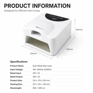 เครื่องอบเล็บ Nailpop 48W แบบ Dual Mode UV LED พร้อมหลอด LED 57+12 ดวง อบได้ทั้งมือและนิ้วหัวแม่มือ  365+405 นาโนเมตร พร้อมเซ็นเซอร์อัตโนมัติ สำหรับทำเล็บเจล - Product Image 5