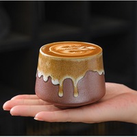 Ensemble de tasses à café en céramique de luxe léger 200 ml, tasses à latte et matcha faites à la main, tasse à thé en céramique japonaise rétro