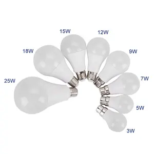 3W 5W 7W 9W 12W 15W 18W B22 Incompiuto Prodotto A Buon Mercato di materie prime ha condotto la lampadina di Ricambio In Plastica parte SKD CKD HA CONDOTTO LA Lampadina