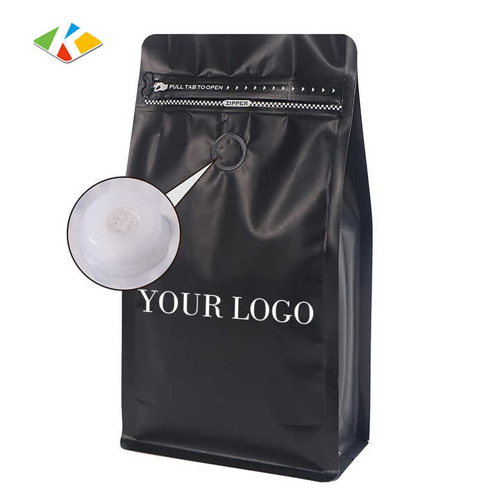 125g 250g 500g 1kg Coffee Bean Packaging Bags With Valve and Zipper