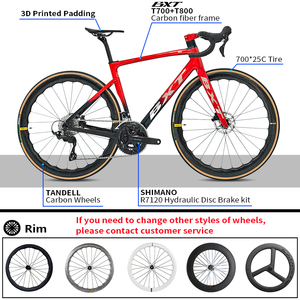 Bicicleta de Carretera BXT de Carbono Completo para Ciclismo de Carreras y Resistencia, Ultraligera para Ciclismo Deportivo y de <span class=keywords><strong>Trekking</strong></span> - Product Image 3