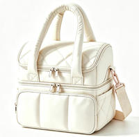 Sac isotherme matelassé double couche pour femme, idéal pour le travail, l'école, les voyages, le camping et les pique-niques (OEM)