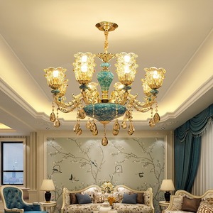 BAHE europeo <span class=keywords><strong>classico</strong></span> Hotel <span class=keywords><strong>moderno</strong></span> lampadari a soffitto di cristallo di lusso in lega di zinco lampadari e luci a sospensione Led - Product Image 3