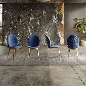 เก้าอี้ห้องนั่งเล่นวินเทจผ้าหนังแท้ที่ทันสมัยที่นั่งในสีดำสีขาวสีเหลืองสำหรับห้องครัว - Product Image 6