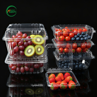 Flash Crystal Clear Wegwerp PET Plastic Fruitdoos Ademende Clamshell Verpakking voor Salade en Champignons