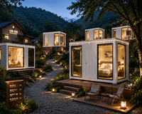 Villa de luxe moderne, maison mobile, bureau préfabriqué modulaire pour jardin, mini-maison portable, pièce de jardin préfabriquée
