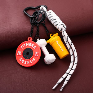 3D Silicone phòng tập thể dục Quà Tặng quả tạ Barbell kettlebell PVC Keychain cho phụ nữ thể thao chủ chốt - Product Image 5