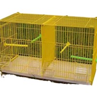 Nouveau modèle de cage à oiseaux en fer avec cloisons pour oiseaux ornementaux, anti-éclaboussures, multicouches, quatre coupelles, cage d'élevage