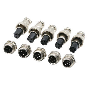 Conector Circular Pinch Gx12 16 20mm 2 3 4 5 6 7 8 9 10 Pines Tipo Cableado Enchufable Salida CC Aleación de Zinc - Product Image 4