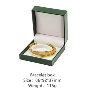 Boîte de rangement pour bijoux en cuir personnalisée avec bordure dorée, nouveau design, arrivée tendance, pour femmes, angle droit - Product Image 4