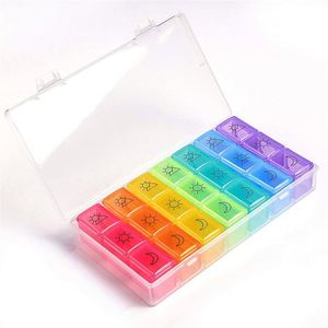 กล่องยาพลาสติกสีรุ้ง 7 วัน 21 ช่อง สำหรับจัดยาประจำสัปดาห์ - Product Image 1