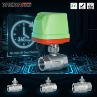 Vanne à boisseau sphérique motorisée YAOYANG DN20 PN40 en laiton avec actionneur en plastique, pour eau, OEM, sans chauffage, IP52, électrovanne, 5-15 secondes