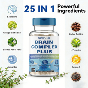 Complesso Cerebrale Plus in Capsule, 120 Pezzi, con Bacopa, Ginkgo, Criniera di Leone, Alpha GPC, Omega <span class=keywords><strong>3</strong></span> per il Benessere Quotidiano e il Supporto alla Vitalità - Product Image 2
