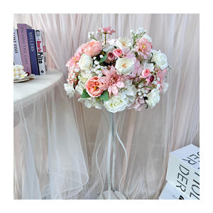 Arreglo Floral de Rosas de 50 cm, 60 cm, 70 cm, 80 cm, Centro de Mesa para Bodas, Bola de Flores Artificiales de Seda Blanca - Product Image 2