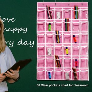 Organizador de 36 bolsillos para teléfonos celulares y calculadoras con bolsillos numerados, almacenamiento para colgar en la pared para uso en el aula o la oficina - Product Image 5