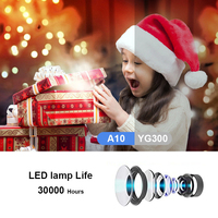 Projecteur A10 avec connexion sans fil directe au smartphone, son stéréo HiFi, projecteur de poche LCD portable miniature pour extérieur