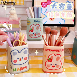 ¡Precio DE DESCUENTO! Gran oferta de Tailandia, mesa de Oficina Creativa, almacenamiento, papelería, precio de fabricación, venta al por mayor, palo de dibujos animados, soporte de bolígrafo de plástico Acrílico - Product Image 4