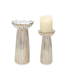 Ornamento decorativo 10cm x 20cm in ceramica pilastro portacandele per feste di matrimonio di Natale-simile a barattoli di candela