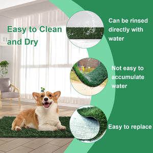 Alfombra de Césped Artificial Verde para Perros, Resistente, Fácil de <span class=keywords><strong>Limpiar</strong></span>, para Entrenamiento de Orinal - Product Image 5