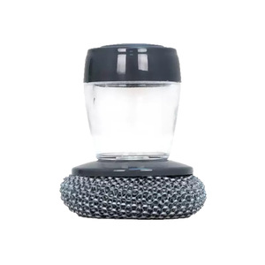 Premium Soap Dispensing Washing <strong>Brush</strong> With Integrated Detergent Dispenser Steel Dish Scrubber Metal Sponge Kitchen For Household - Product Image 6
