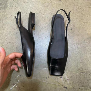 Sandalias Planas de Punta Cuadrada Cerrada para Mujer, Elegantes, de Tacón Bajo, con Tira Trasera, Novedad Verano 2026 - Product Image 2