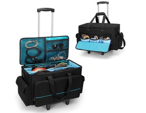 Sac de rangement pour équipement de grande capacité avec fond rigide et séparateurs amovibles pour câbles, écouteurs et équipement <span class=keywords><strong>professionnel</strong></span> - Product Image 1